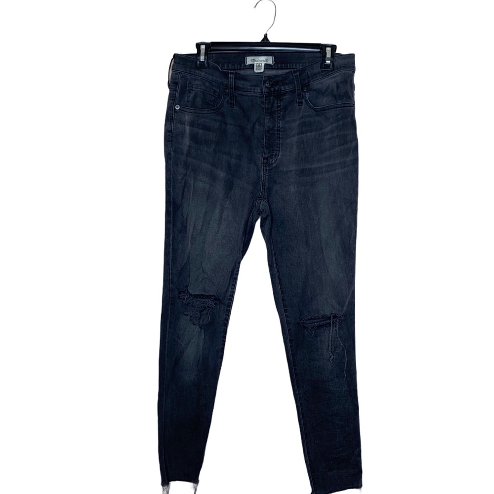Madewell Black 9” Mid Rise Skinny Jeans EUC